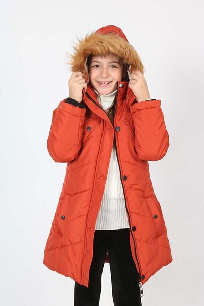 Jannock Girl's Hooded Full Fiber Filling Welsoft Fabric Waterproof Winter Coat Coat