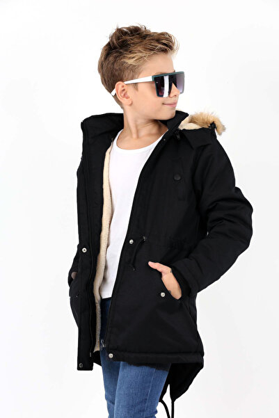 Jannock Chlapecký vodě a větru odolný kabát s odnímatelnou kapucí s kožešinou