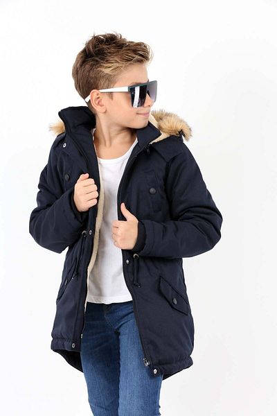 Jannock Boy's Water and Windproof Fur Lined Removable Hooded Jacket Coat