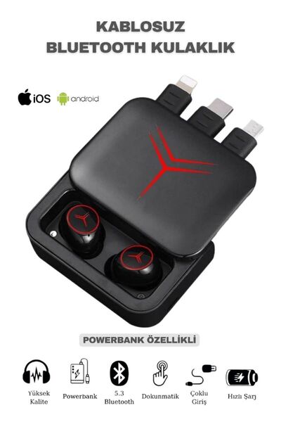 kadwex Ios Android Uyumlu M88 Plus Dijital Göstergeli Bluetooth Kulaklık