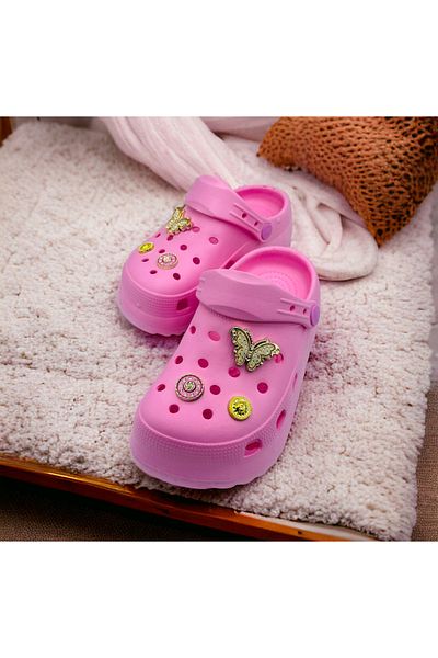 Hızlı Al GIRL'S BUTTERFLY STONE SANDALS SLIPPERS