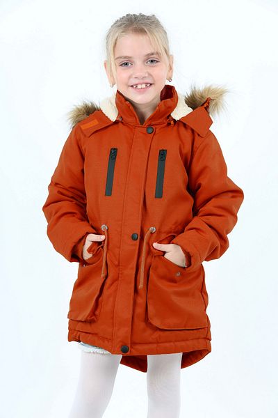 Jannock Girl's Waterproof, Removable Hooded, Fur Lined Long Coat