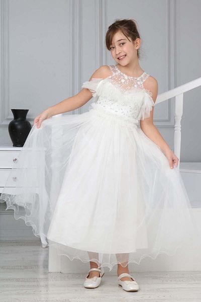 Asortik Kids Ecru Kids Prom Dresses Styles Prices Trendyol