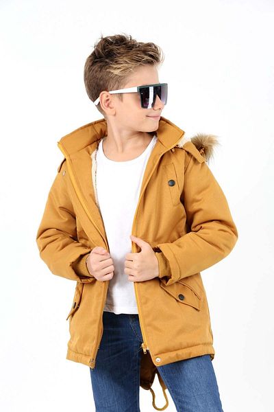 Jannock Boy's Water and Windproof Fur Lined Removable Hooded Jacket Coat