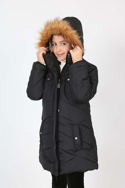 Jannock Girl's Hooded Full Fiber Filling Welsoft Fabric Waterproof Winter Coat Coat