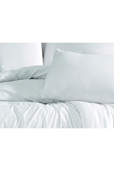 Alena Home Style Cotton Gold Series Plain Double Duvet Cover Set with Elastic Sheets