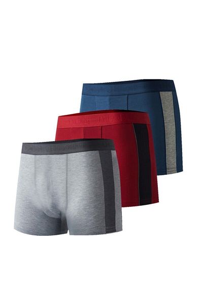 josejuan 3-Piece Men's Boxers Cotton Lycra Side Striped