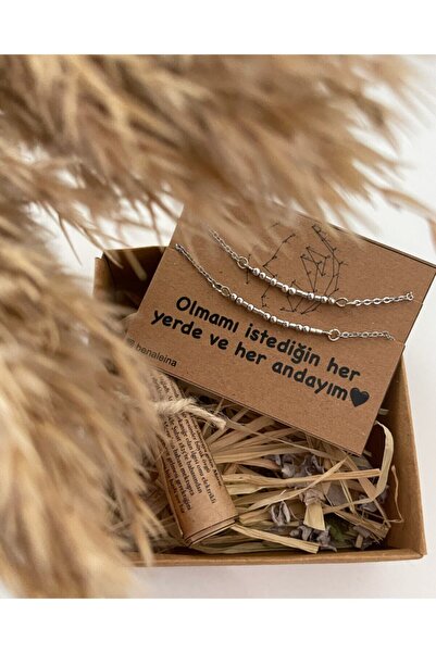 Ben Aleina Mors Alfabesi Çift Bilekliği (iki Adet) Hediye