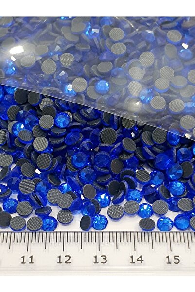 CRYSTALSHOP حجر لاصق مع مكواة Dmc Hotfix Ss20 باللون الأزرق (1440 قطعة ~ 100 جرام)