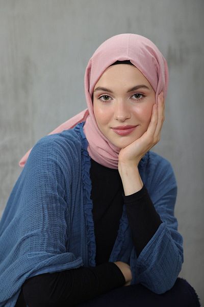 Modakaşmir Şal confortabil din bumbac roz