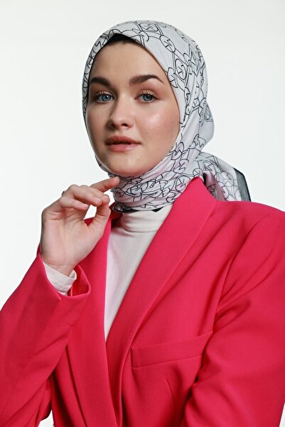 Modakaşmir Eșarfă din bumbac Mk Loop albă