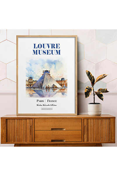 HOMEPACK Pictură cu un singur cadru Seria acuarelă Pictură poster al muzeului...