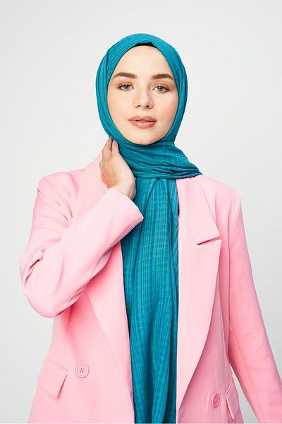 Modakaşmir ميستو سلسلة القطن شال الترامارين