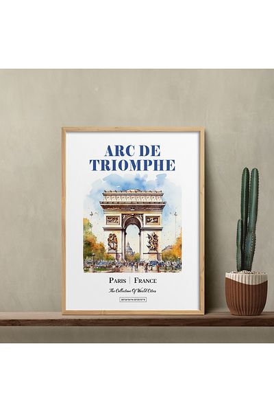 HOMEPACK Картина с една рамка, акварелна серия, плакат „Триумфалната арка“ TK/456