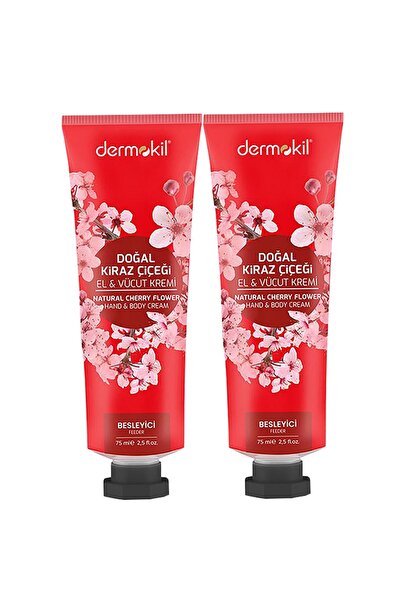 Dermokil Cherry Blossom Cream - Hand and Body 75 Ml x 2 Pieces