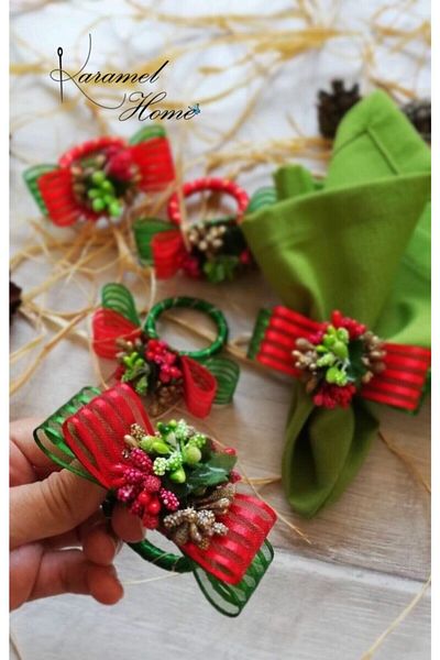 Karamelhome Set of 6 Bow Napkin Rings