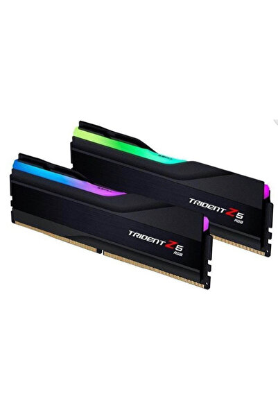 G Skill GSKILL Trident Z5 RGB Siyah DDR5-6000Mhz CL30 64GB (2x32GB) DUAL F5-6000J3040G32GX2-TZ5RK 4V PC RAM