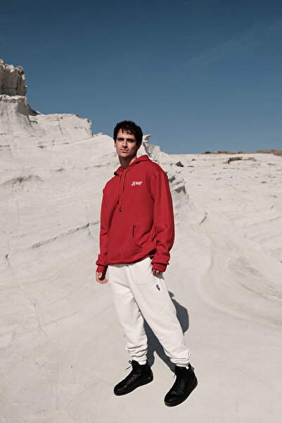 Kırmızı Regular Oversize kesim Sweatshirt