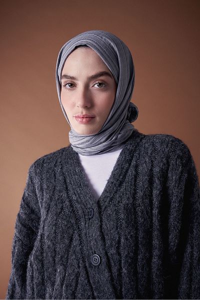 Modakaşmir Şal din seria Misto Cotton Gri