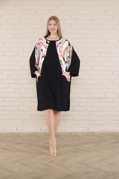 mervemoda γυναικείο κοντομάνικο φόρεμα μίντι τουνίκ