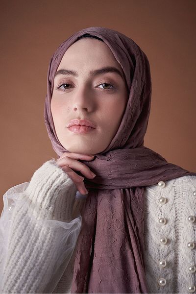 Modakaşmir Bamboo Shawl Series Dusty Brown