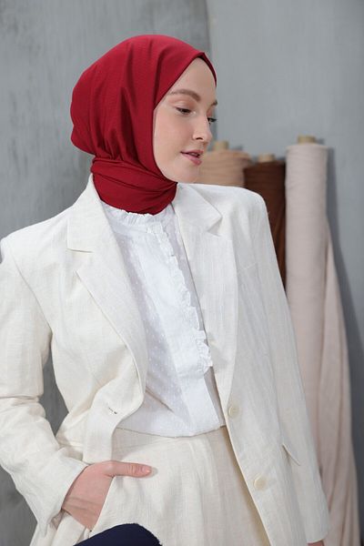 Modakaşmir Şal confortabil din seria de bumbac Burgundy