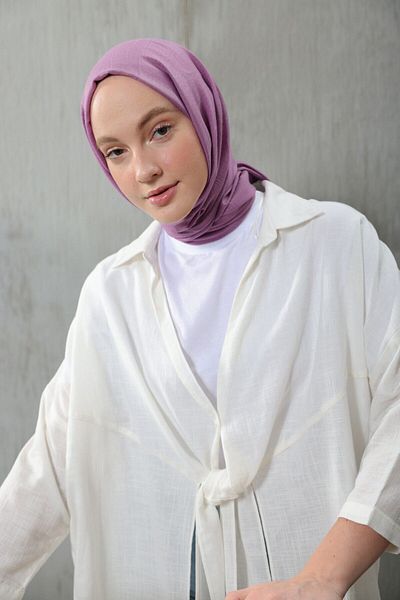 Modakaşmir Σειρά Cosy Cotton Σάλι Μωβ