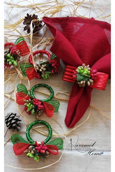 Karamelhome Set of 6 Bow Napkin Rings