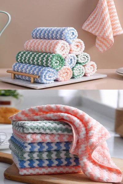 Profit Home 3 Pieces Microfiber Super Absorbent Kitchen Cloth
