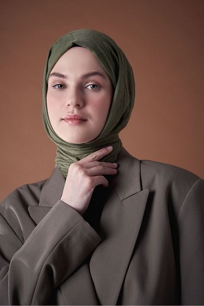 Modakaşmir Σειρά Bamboo Shawl Khaki
