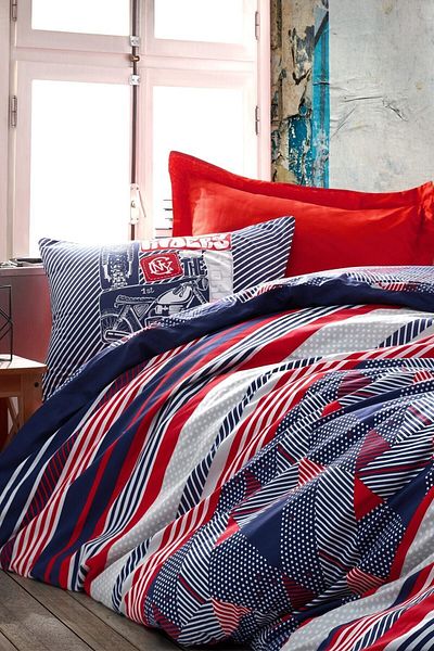 Cotton Box Young Room Single Duvet Cover Set The Riders Red