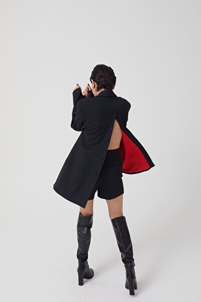 Charm in Urban Siyah Pileli Şort Etek