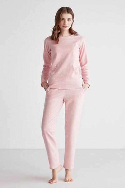 U.S. Polo Assn. Costum de pijama pentru femei, cu mânecă lungă, cu gât de ciclism, POLO, 16959