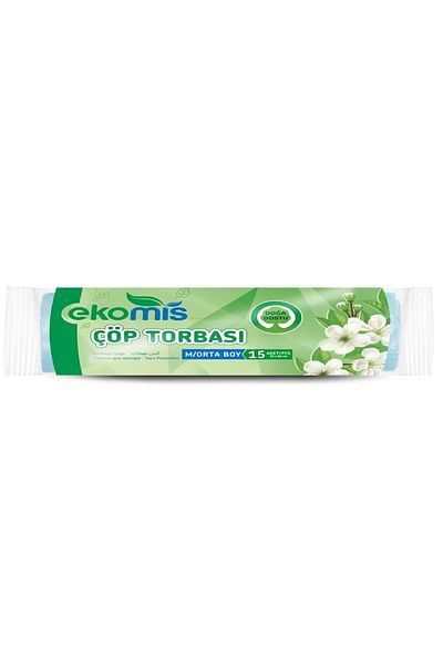Ekomis M Medium Size 15 Pieces Garbage Bags x 12 Pieces