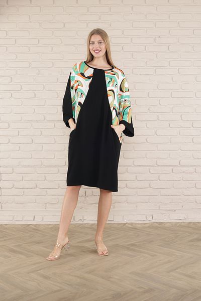 mervemoda γυναικείο κοντομάνικο φόρεμα μίντι τουνίκ