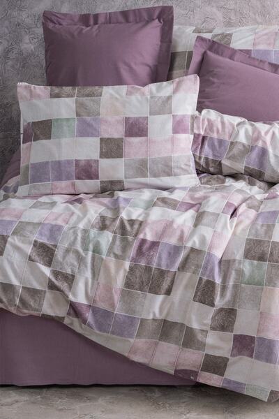 Cotton Box Set cuvertură dublu Minimal Maro Dusty Rose