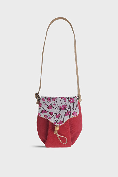 Ayşe Teyze'nin Çantaları حقيبة كتف نسائية بحزام متقاطع على شكل زهرة الكرز