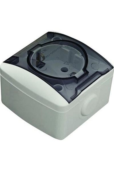 ELBİ Elbi Grounded Covered Surface Mounted Socket
