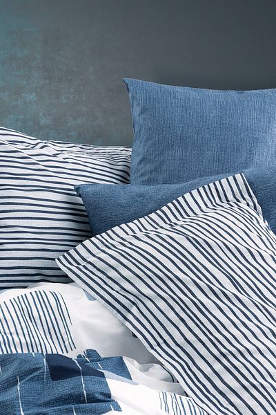 Cotton Box Σετ Παπλωματοθήκη Διπλό Μοντέρνο - Solito Indigo