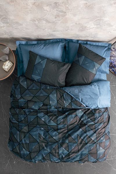 Cotton Box Set cuvertură de pilota cu armă dublă neagră - întunecată