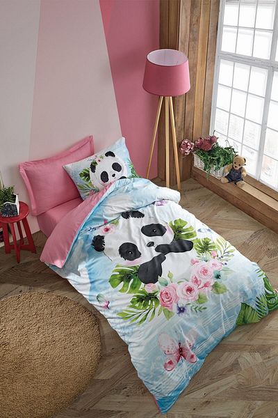 Cotton Box Σετ Παπλωματοθήκη Μονή Junior Jodi Pink