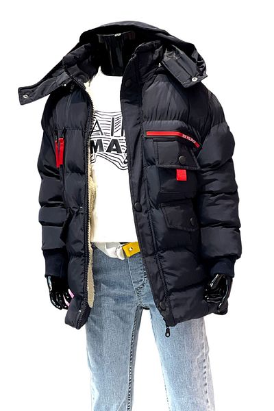 Asortik Kids Boy's Water Repellent Hooded Fleece Lined Puffer Jacket