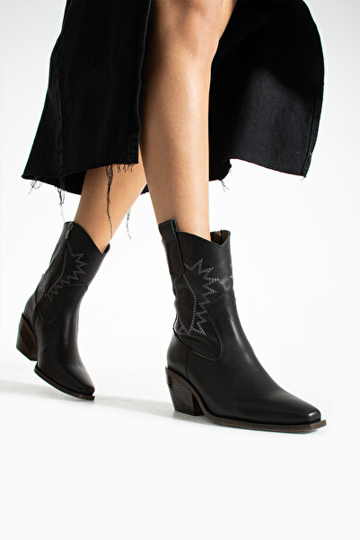 MODELLE SHOES Kovboy Uzun Nakış İşlemeli Kadın Bot