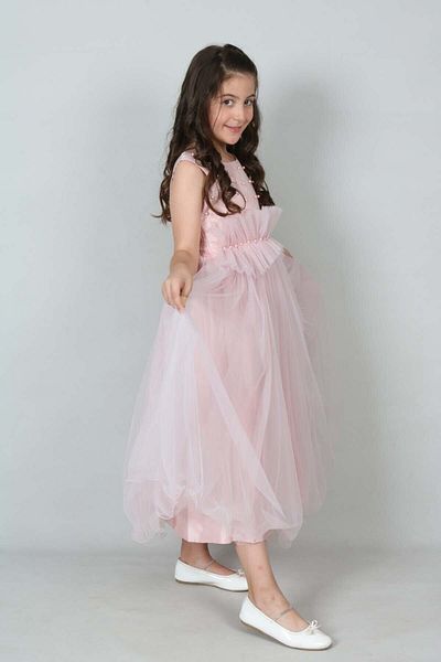 Jannock Girl's Salmon Evening Dress Graduation Outfit