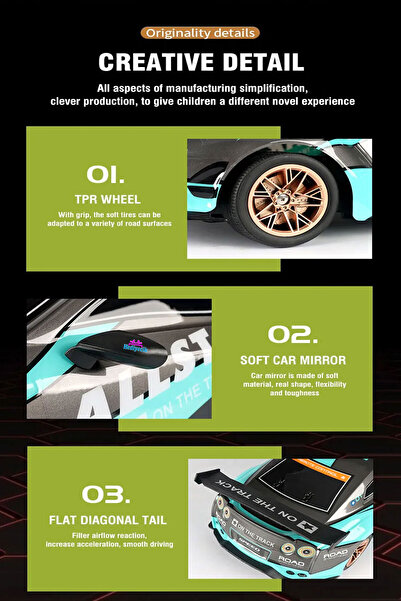 hediyecik Rc Uzaktan Kumandalı Hızlı Drift Araba Şarjlı Full Fonksiyon