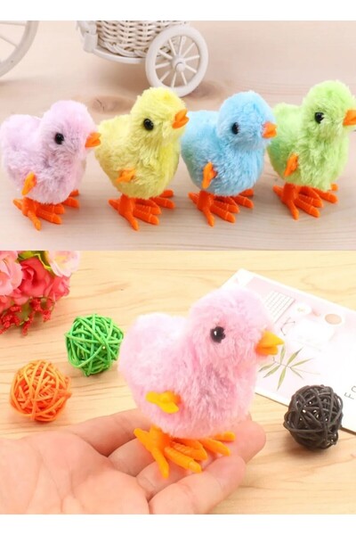 Hyd 1 Adet Oyuncak Kurmalı Pelüş Civciv Bebek Oyuncağı Eğlence Aktivite Oyuncağı