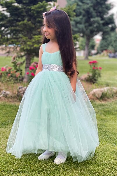 Asortik Kids Çocuk Abiye Gece Elbisesi Düğün Kıyafeti 3-12 Yaş