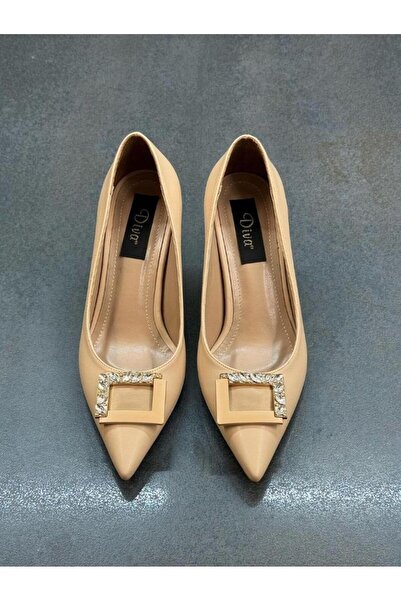 DİVA Γυναικεία παπούτσια Diva Kare με πέτρινο τακούνι