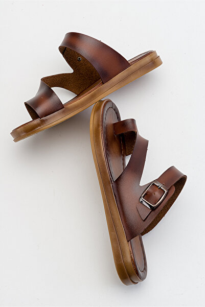 Lively Stylish Alchemy Leather Detailed Comfortable Slippers