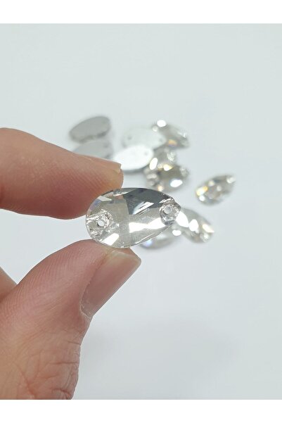 CRYSTALSHOP حجر الخياطة الكريستالي - قطرة 10*18 مم - كريستال (50 قطعة)